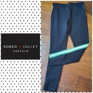 ROMEO & JULIET COUTURE BLACK TUXEDO LEGGINGS